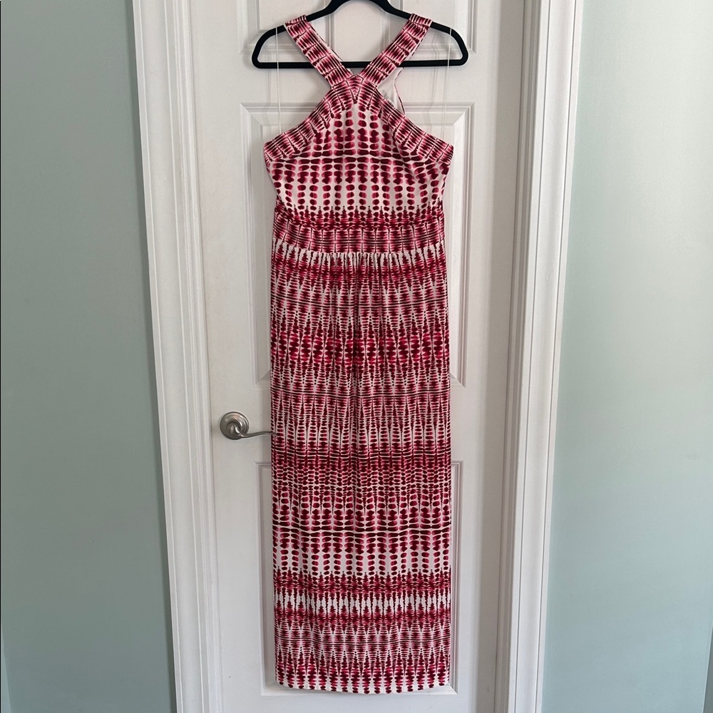 Pink, Red and White Maxi Dress - Picture 2 of 6
